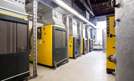 Trykkluftstasjon fra Kaeser Kompressoren hos Werner & Merz