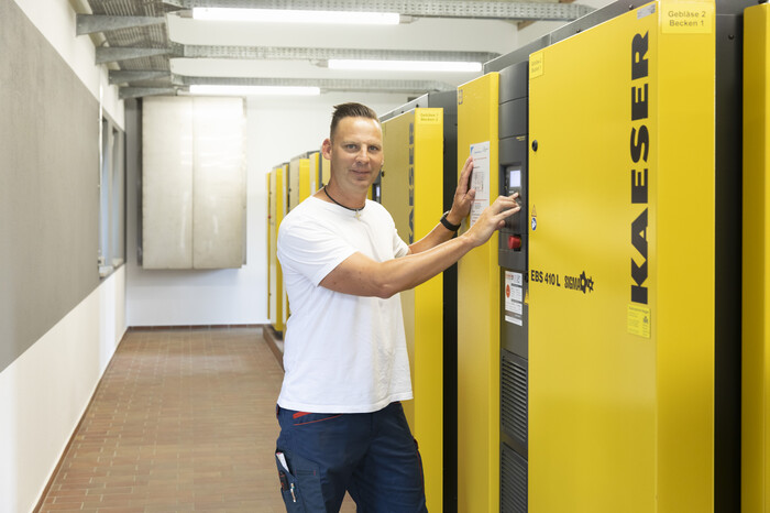 Seks EBS skrueblåsere fra KAESER KOMPRESSORER.