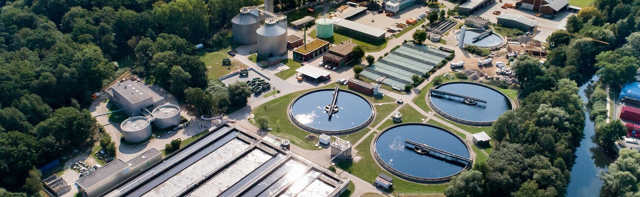 Rensebasseng i renseanlegget i Lüneburg.