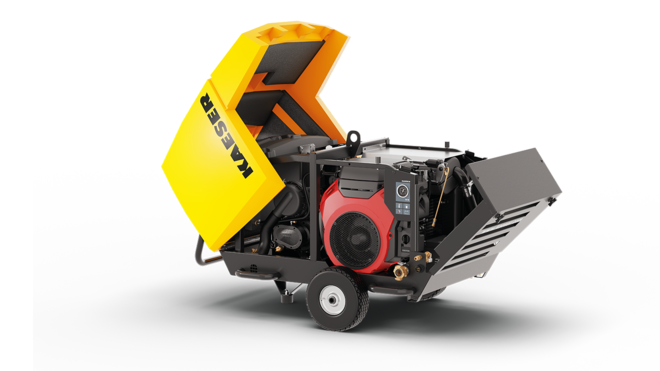 Mobilair M17 med utfellbare deksler for enklere serviceadkomst.