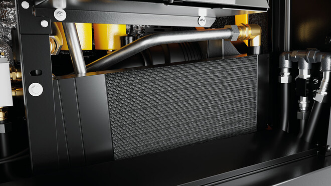 Innebygd trykkluftetterkjøler i M59.