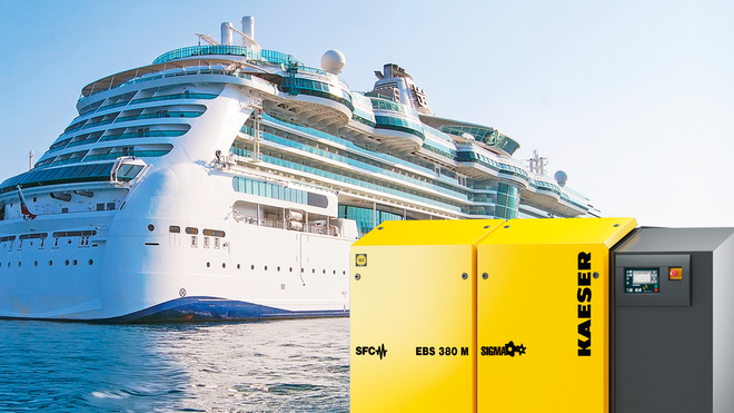 Skrueblåsere fra Kaeser Kompressoren for bruk på cruiseskip.