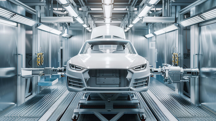 Karosseriet ble rengjort med varmt vann fra varmegjenvinningssystemet.